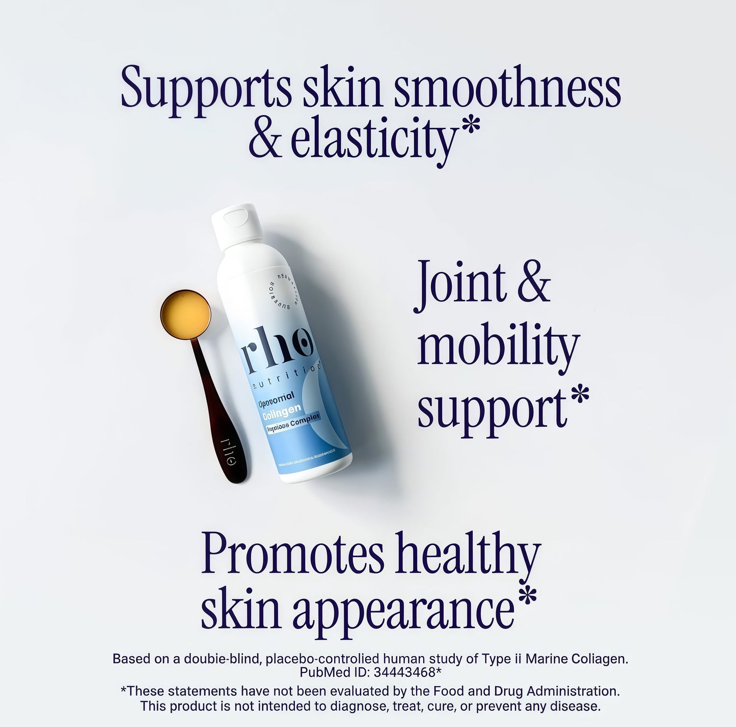 Rho Nutrition Liposomal Collagen Peptides - High-Absorption Liquid Collagen Supplement - Supports Skin Elasticity, Joint Health, and Overall Vitality for Healthy Aging, 5 fl oz