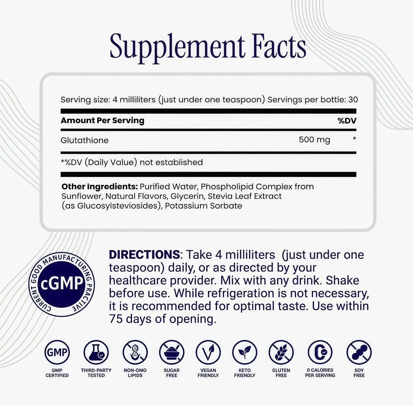 Rho Nutrition Liposomal Glutathione - Ultra High Absorption Liquid Glutathione Supplement - Supports Natural Detoxification, Immune System, Skin Health, Mental Clarity & Overall Well-Being